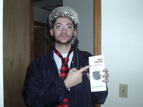 The conspiracy theorist costume. Note the tinfoil hat. Photo by Will on Flickr.