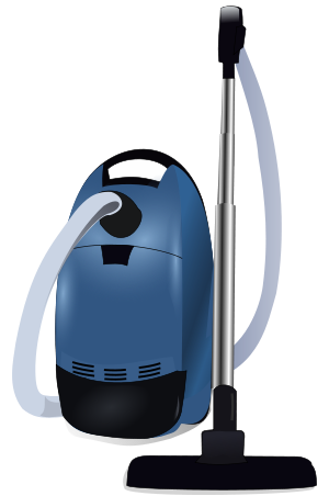 Blue vacuum cleaner