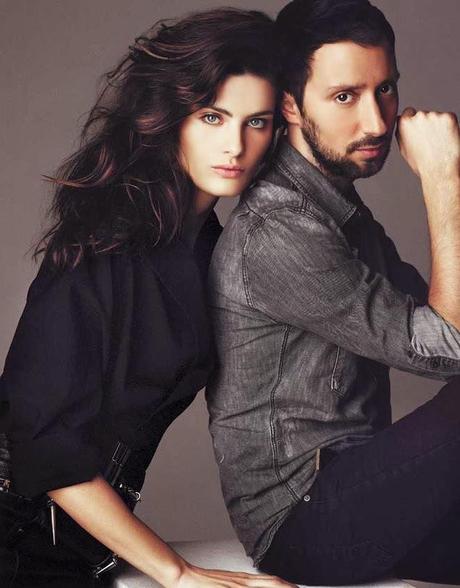 sabelli Fontana & Anthony Vaccarello by Gonzalo Machado for S Moda November 2013 