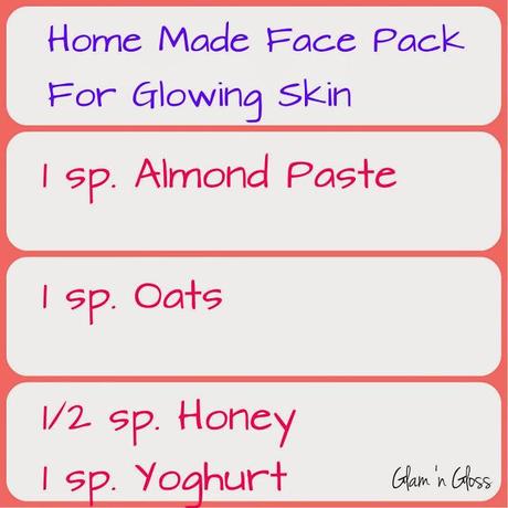 Home Made Face Pack for Glowing Skin