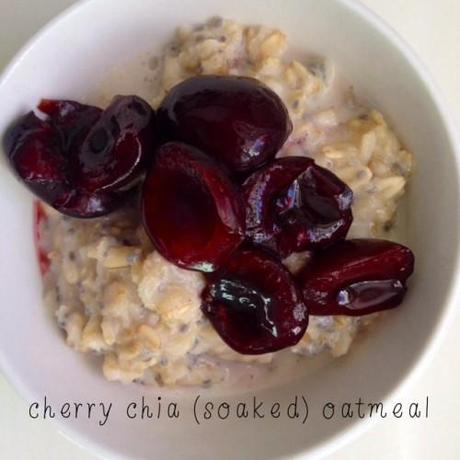 cherry chia oatmeal
