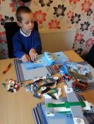 Little Mr A has fun building the LEGO City Cargo Heliplane