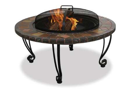 UniFlame 34 Inch Slate & Marble Firepit