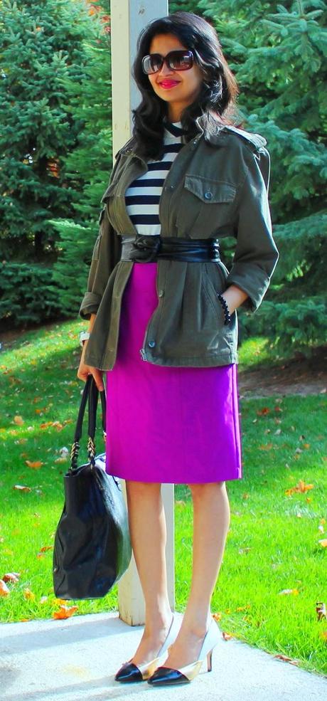 OOTD: Utility Jacket & Pencil Skirt
