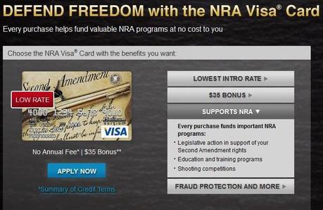 TELL VISA: STOP FUNDING THE NRA WITH YOUR AFFILIATE CARD PROGRAM