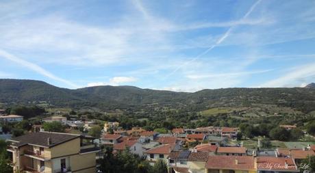 View of Mamoiada from the watch tower at Cantina Puggioni Giampietro.