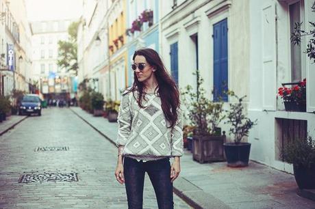 fluffy geometric jumper jennyfer