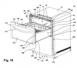 The dishwasher with a transforming door, patent application number 20130228202.