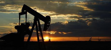 Oil pumps between Seminole and Andrews, West Texas.