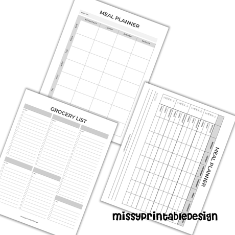 Free Printable Meal Plan