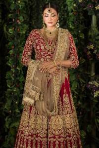 Red Short Shirt Lehenga – Dupatta