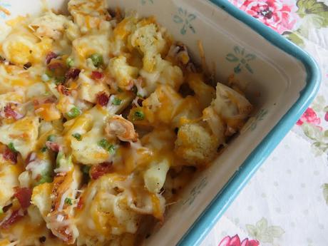 Loaded Cauliflower & Chicken Casserole