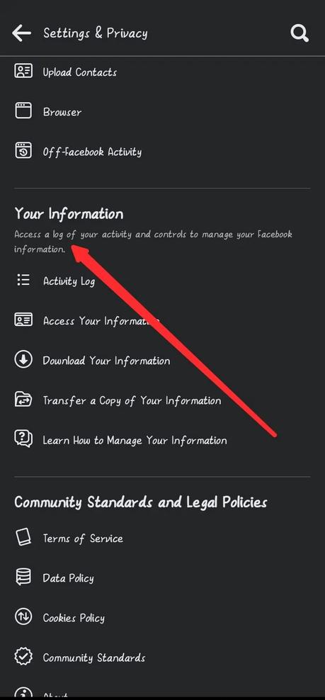 Locate the Your Information section