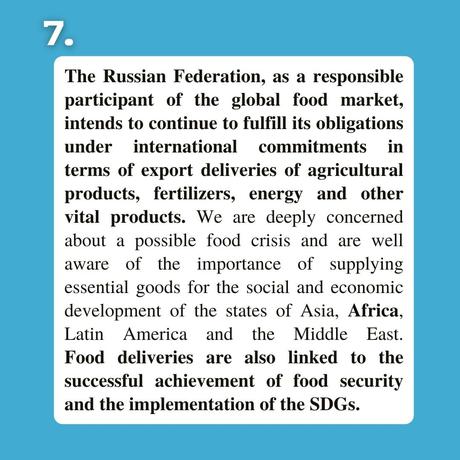 Don’t blame us for current global food challenges – Russia Don’t blame us for current global food challenges – Russia