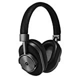 Master & Dynamic MW60G1 MW60 Wireless Bluetooth Foldable Headphones - Premium Over-The-Ear Headphones - Noise Isolating - Portable, Gunmetal/Black Leather