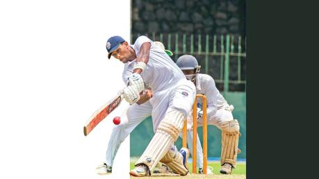 Ravindu Fernando plays a shot. (Pic courtesy SLC)