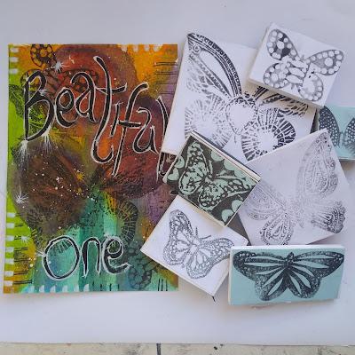 Handmade Foam Stamps, Miracles & Neurographic inspired Art
