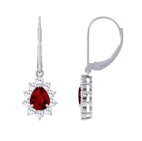 Buy Ruby Dangle Earrings