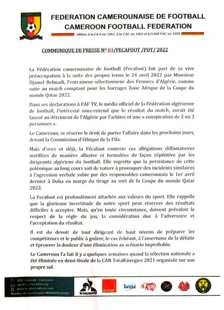 Cameroon FA drags Algeria coach Djamel Belmadi to FIFA over ‘bribery’ claims Cameroon FA drags Algeria coach Djamel Belmadi to FIFA over ‘bribery’ claims