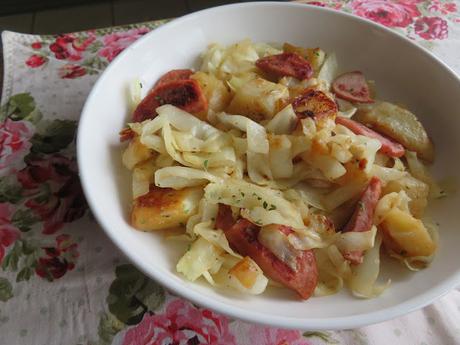 Kielbasa Cabbage Potato Skillet