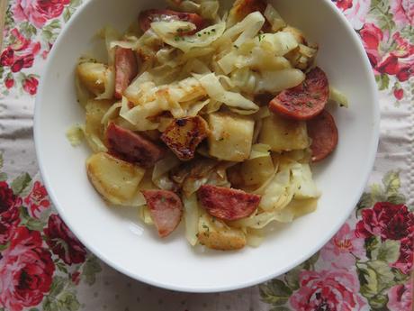 Kielbasa Cabbage Potato Skillet