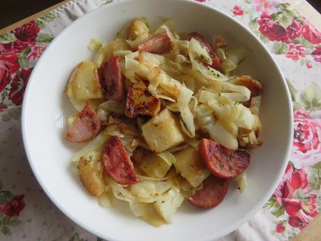 Kielbasa Cabbage Potato Skillet