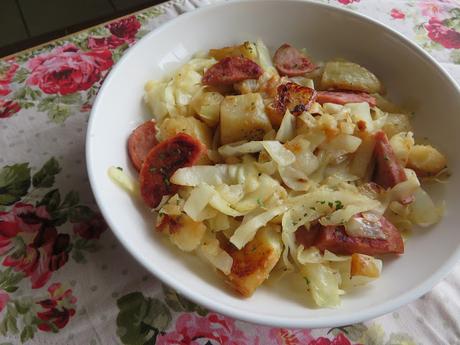 Kielbasa Cabbage Potato Skillet