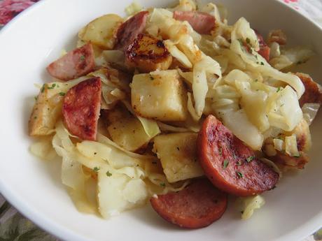 Kielbasa Cabbage Potato Skillet