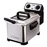 T-fal FR4049 Family Pro 3-Liter Oil Capacity Electric Deep Fryer with Stainless Steel Waffle, 2.6-Pound, Silver - 7211002482