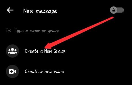 Tap Create a new group