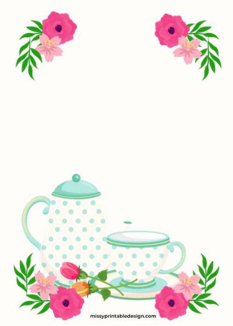 Polk a dot teapot Invitation