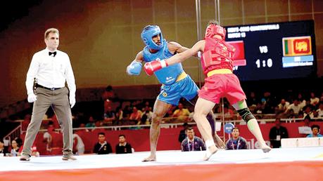 Action at a wushu meet