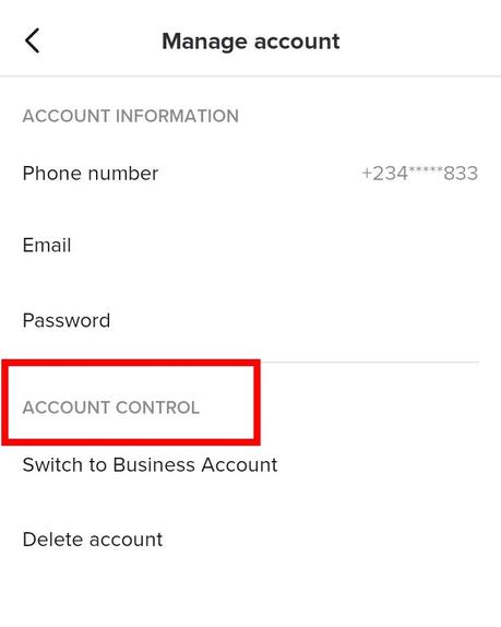 Get under ACCOUNT CONTROL