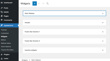 Configuring collapsible sidebar menus.