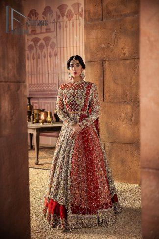 Maroon Velvet Lehenga Blouse – Scalloped Dupatta