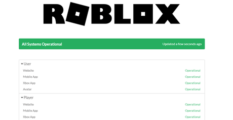 Check Roblox's server status from the website