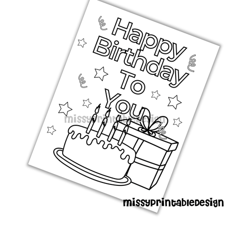 Free Happy Birthday Coloring Pages