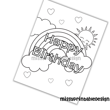 Free Happy Birthday Coloring Pages