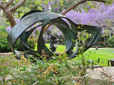 JACARANDA TIME AT THE UCLA SCULPTURE GARDEN, Los Angeles, CA