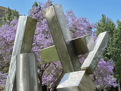 JACARANDA TIME AT THE UCLA SCULPTURE GARDEN, Los Angeles, CA