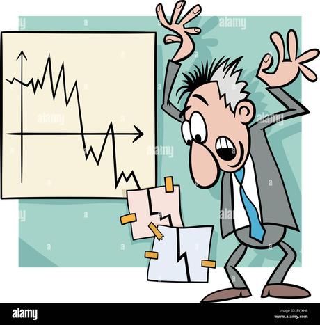 economic crisis cartoon illustration Stock Photo - Alamy
