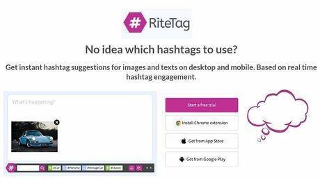 Try RiteTag for hashtags on Twitter