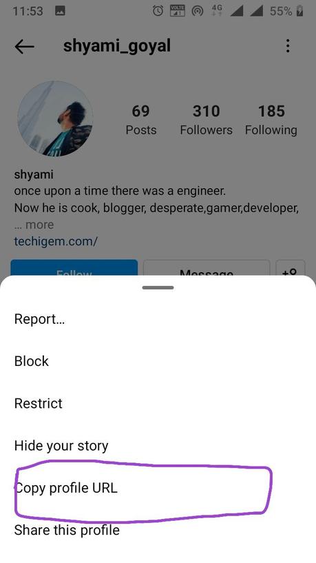 How To Copy Your Instagram Profile Link in App 2022