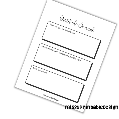 Free Printable Gratitude Journals