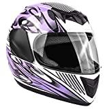 Typhoon Youth Full Face Motorcycle Helmet Kids DOT Street - Purple (Large)