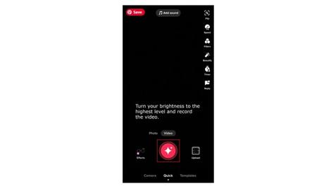 Increase phone brightness and record the video