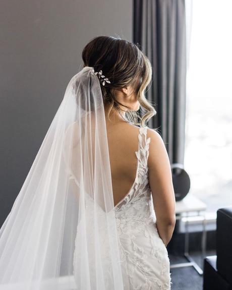 spring wedding hairstyles low bun with veil deelushhair