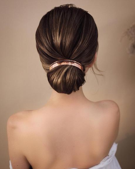 low bun hairstyles for wedding smooth casual lenabogucharskaya