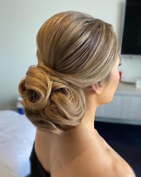 low bun hairstyles for wedding elegant smooth waves kykhair