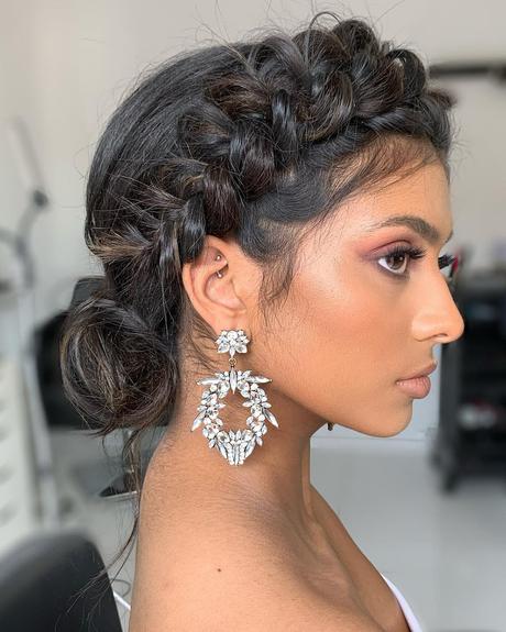 low bun hairstyles for wedding messy with braided crown kykhair